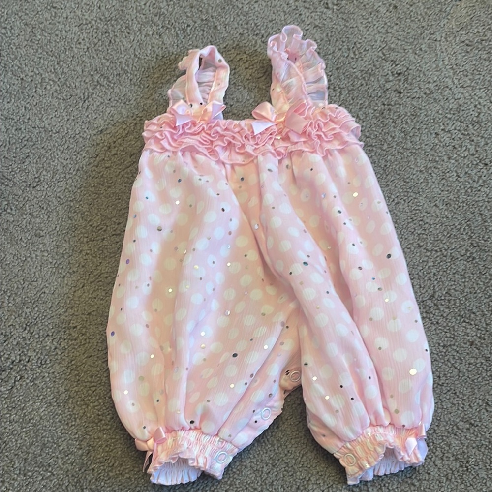 Bonnie Baby Pink Party Romper